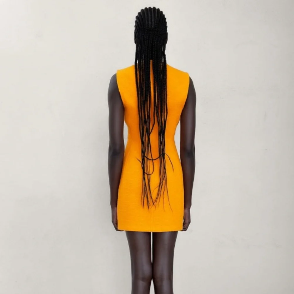 NEW! HP 🥳🥳🥳Zara Orange Textured Mini Dress - Picture 3 of 13